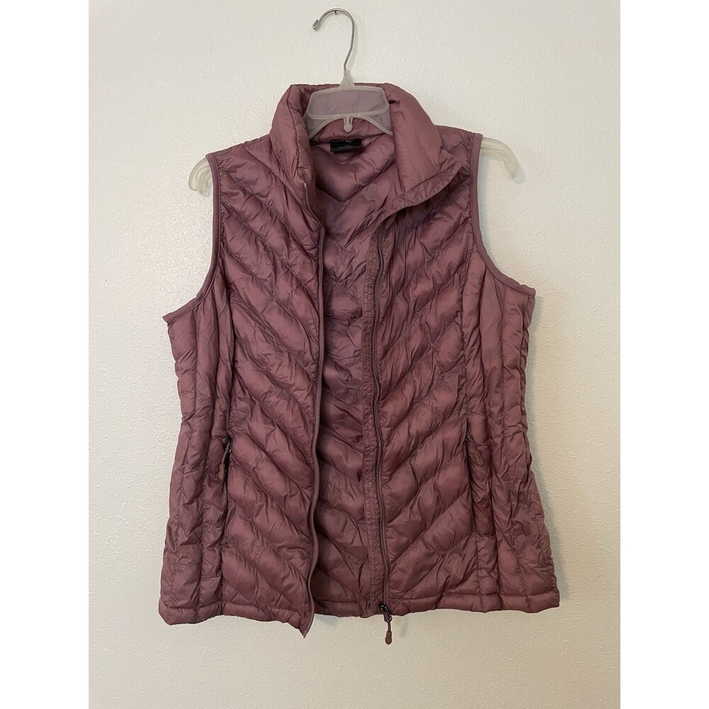 32 Degrees Women’s Down Puffer Vest Medium Purple Packable Lightweight Zip